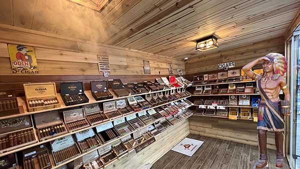 Our walk in cigar humidor with exclusive cigars and premium cigars