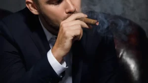 local man enjoying a cigar